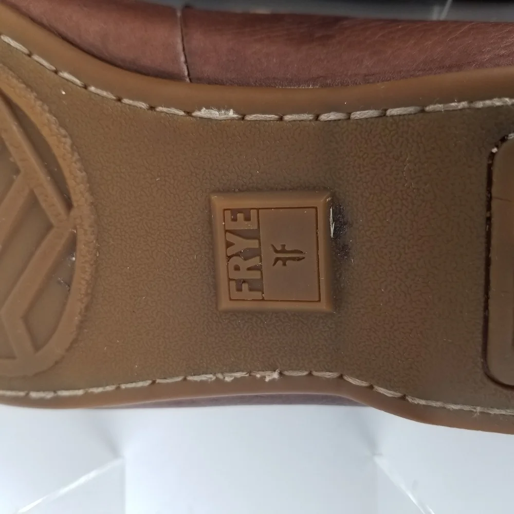 Frye Lewis‎ Venetian Driving Loafers Brown Leather Slip On Shoes Mens 8